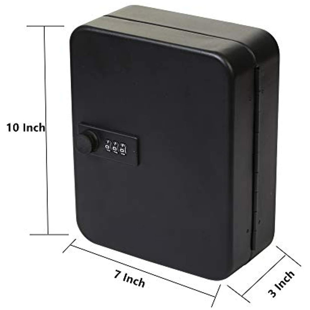 Key Cabinet Security Box adjustable Wall Mount with Keyed Lock and Random Color