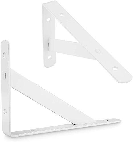 White Shelf Bracket 12 Packs Eau Wall Brackets Heavy 4*6inch,