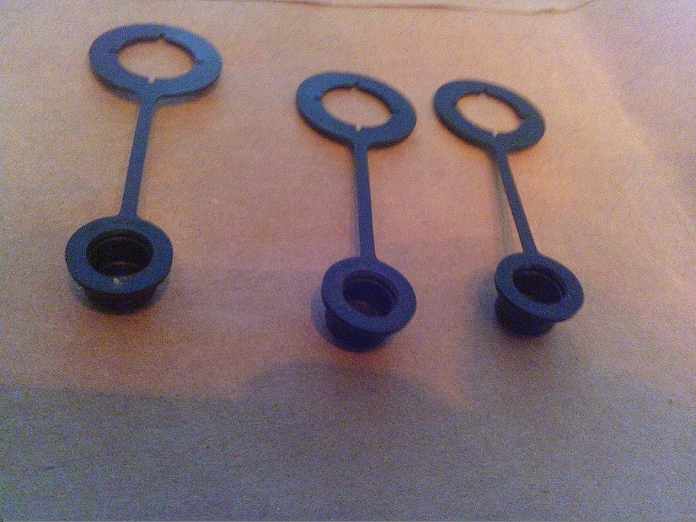 THREE Air Tool Dust Caps 1/4" NPT