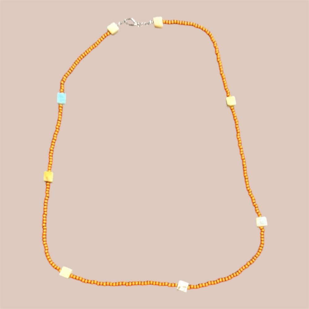 Silver Seed Bead Necklace/Belly Chain