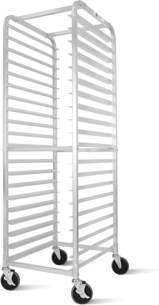 20-Tier Baking Rack, Aluminum Baking Rack with 4 Wheels