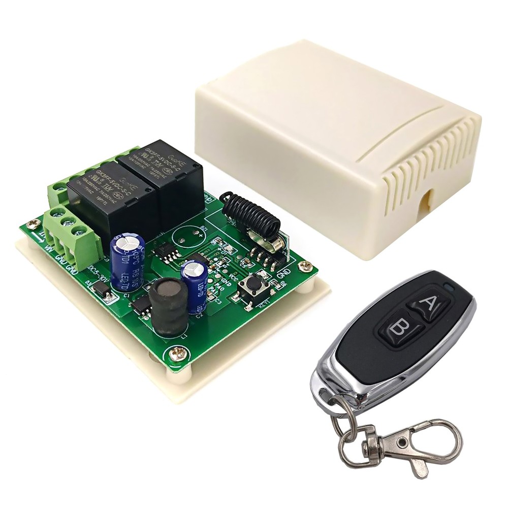 433MHz Universal Wireless Remote Control DC RF Relay Transmitter -107dbm