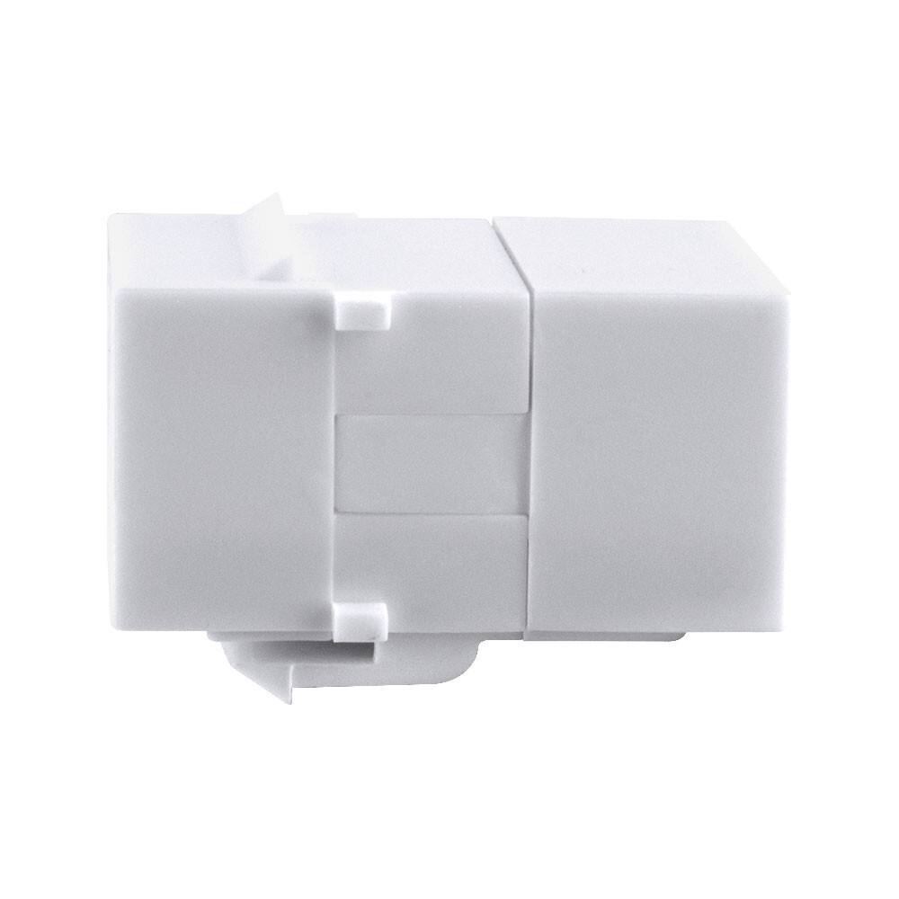 Construct Pro Cat6 Keystone Pass-Through Coupler Jack Insert (White)