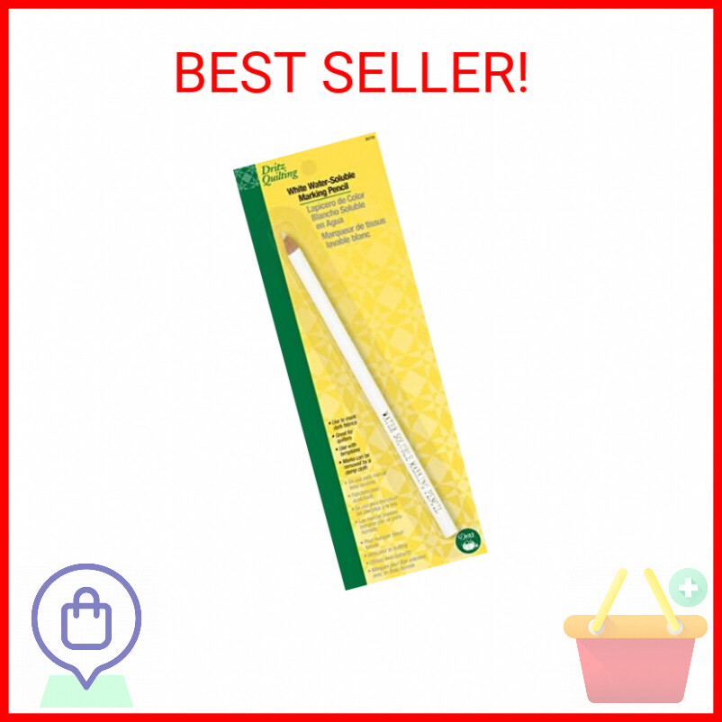 Dritz 3079 Water Soluble Marking Pencil, White