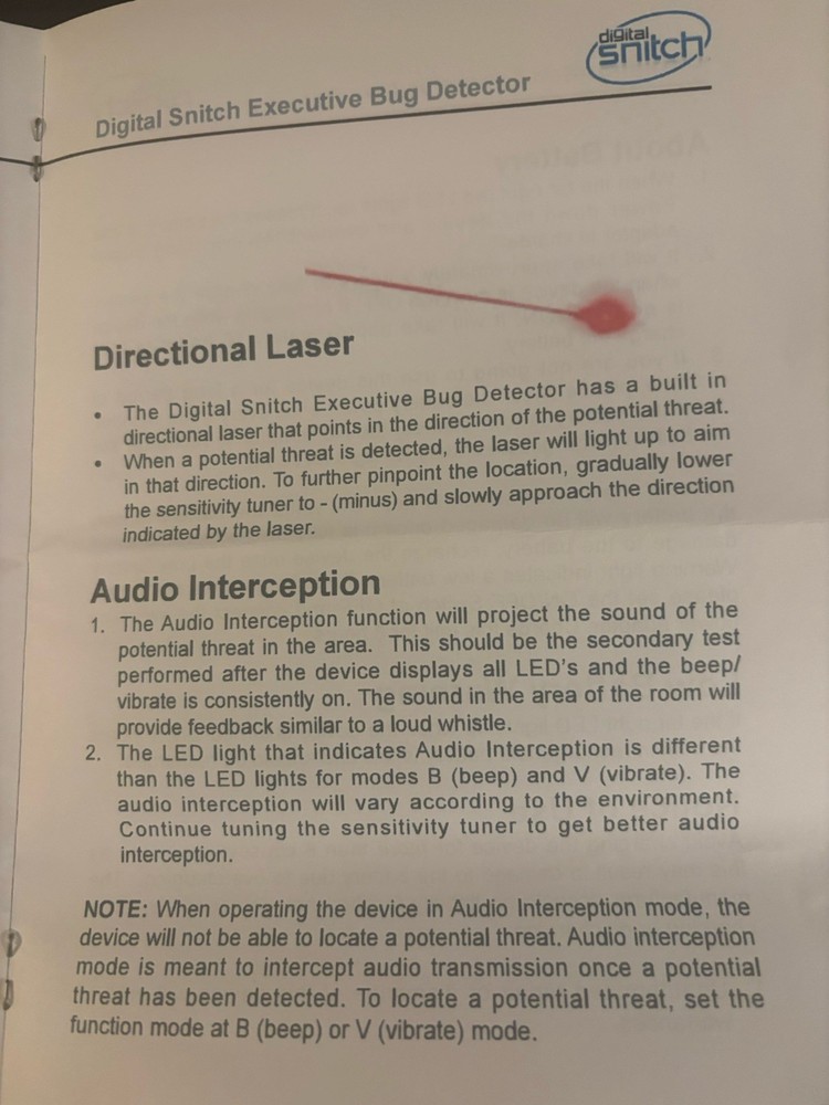 Anti-Spy RF Signal Bug Detector