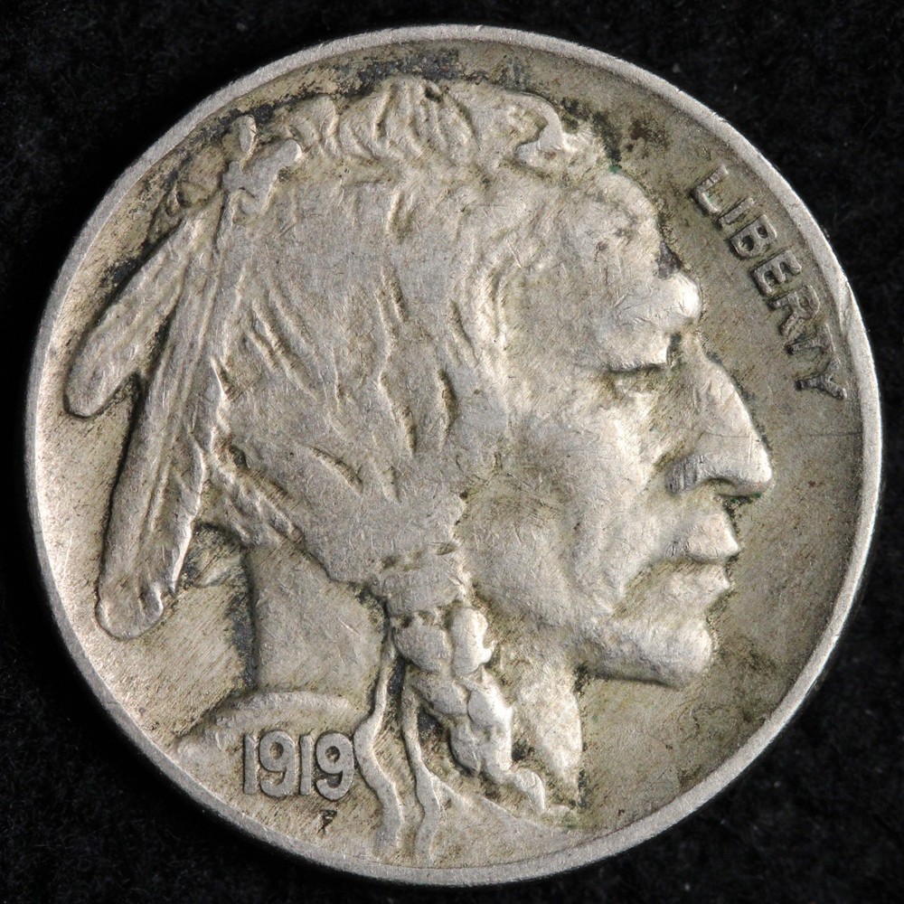 1919 Buffalo Nickel AU E212 YDSR