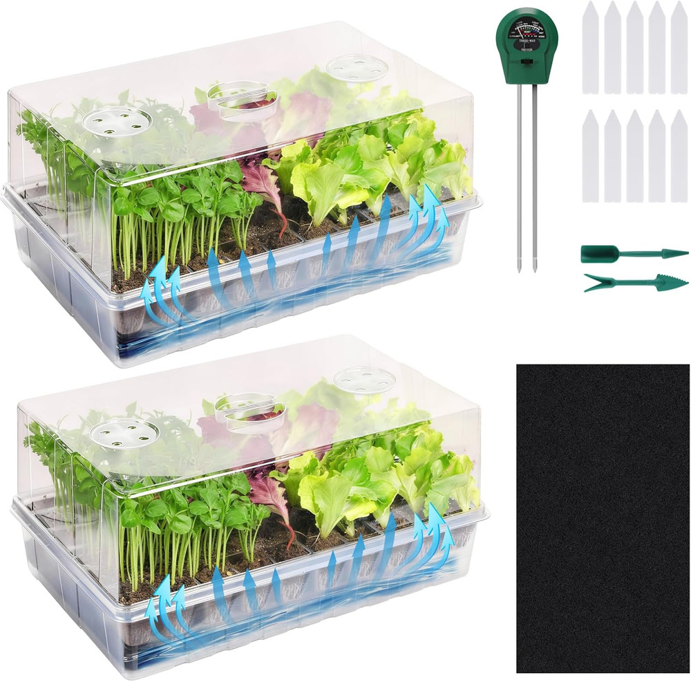Self-Watering Seed Starter Tray, Seed Starter Kit Self Water, Germination Trays