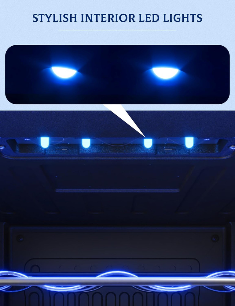 Wine Fridge, Compressor Wine Cooler Refrigerator, Beverage and Wine Refrigerator