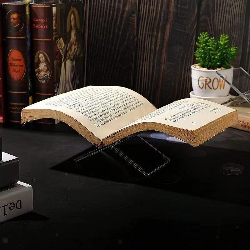 Magazines Clear Holder Open Book Display Stand Elegant Sturdy Coffee Table Book