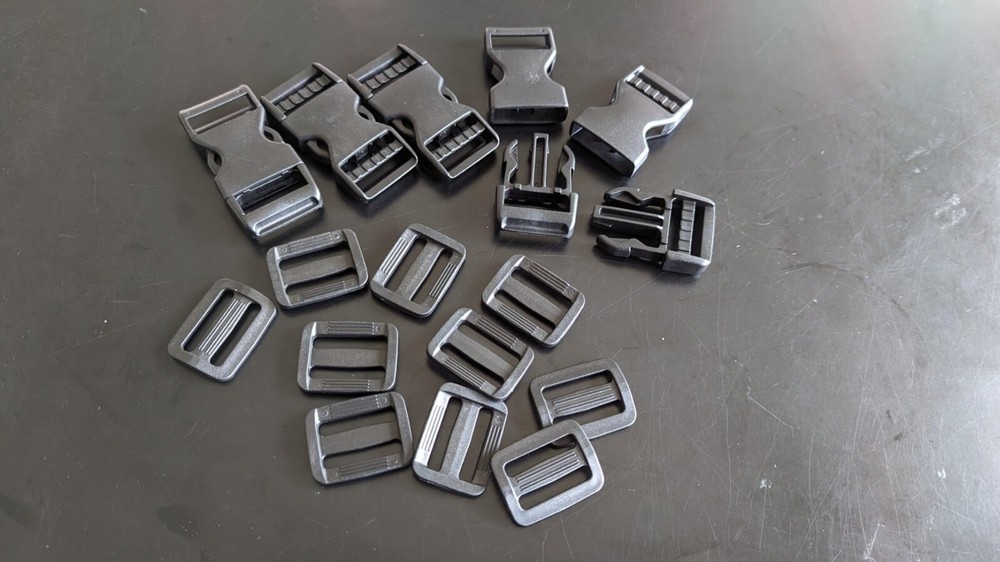 5Set Buckles for Nylon Webbing Straps 1", Quick Side Release Plastic Buckles Cli