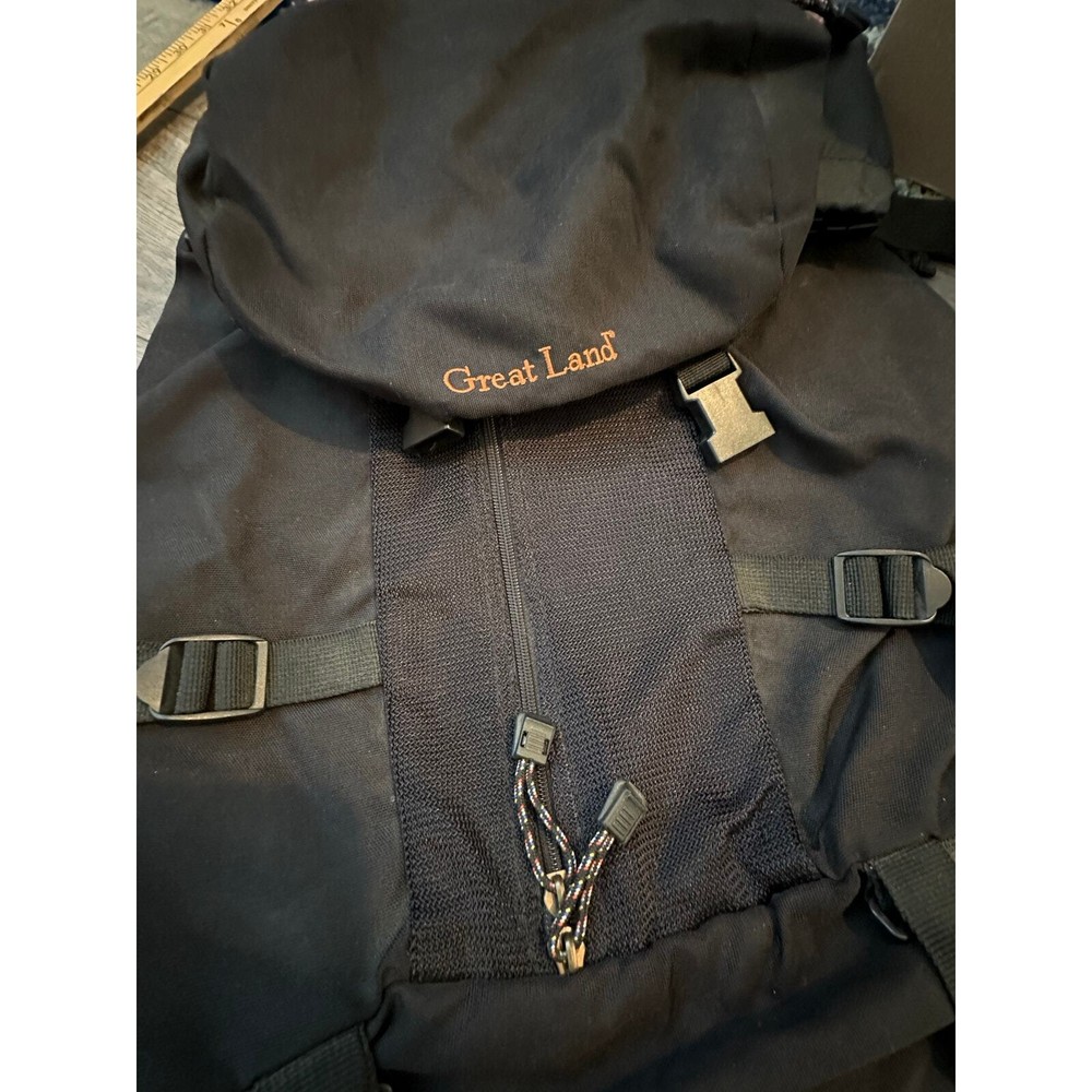 Great Land Black Camping Hiking Backpack vintage