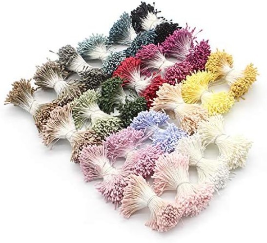 900 Count Matte Artificial Flower Stamens - Versatile for Scrapbooking & Crafts