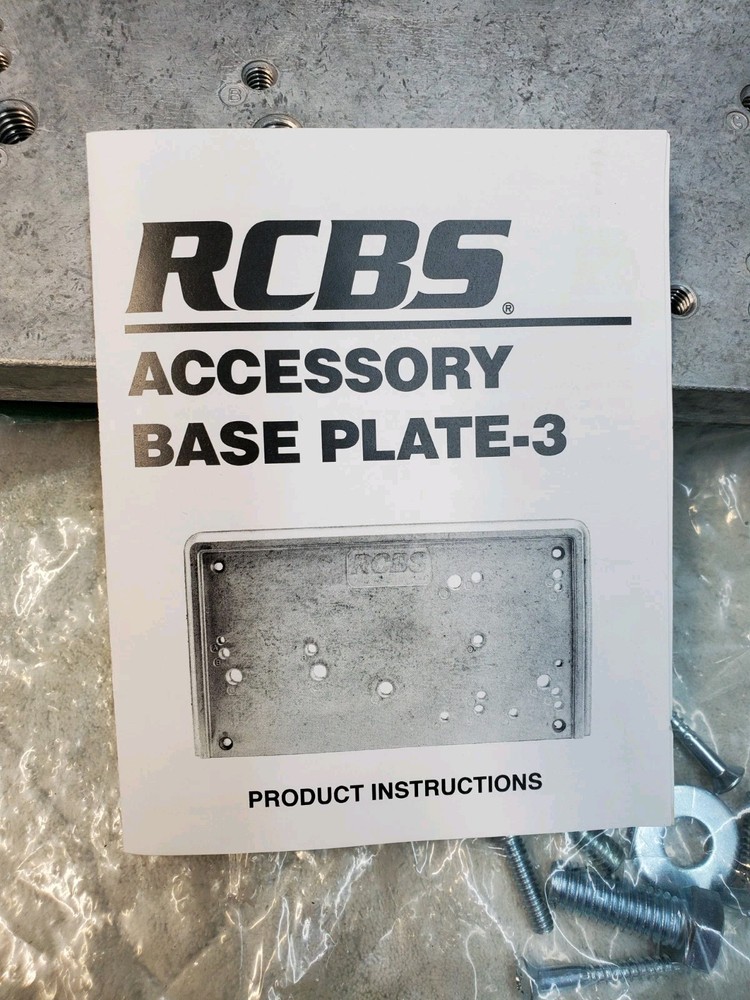 RCBS 09282 Accessory Base Plate-3 Reloading Bench Mounting Plate ,NEW