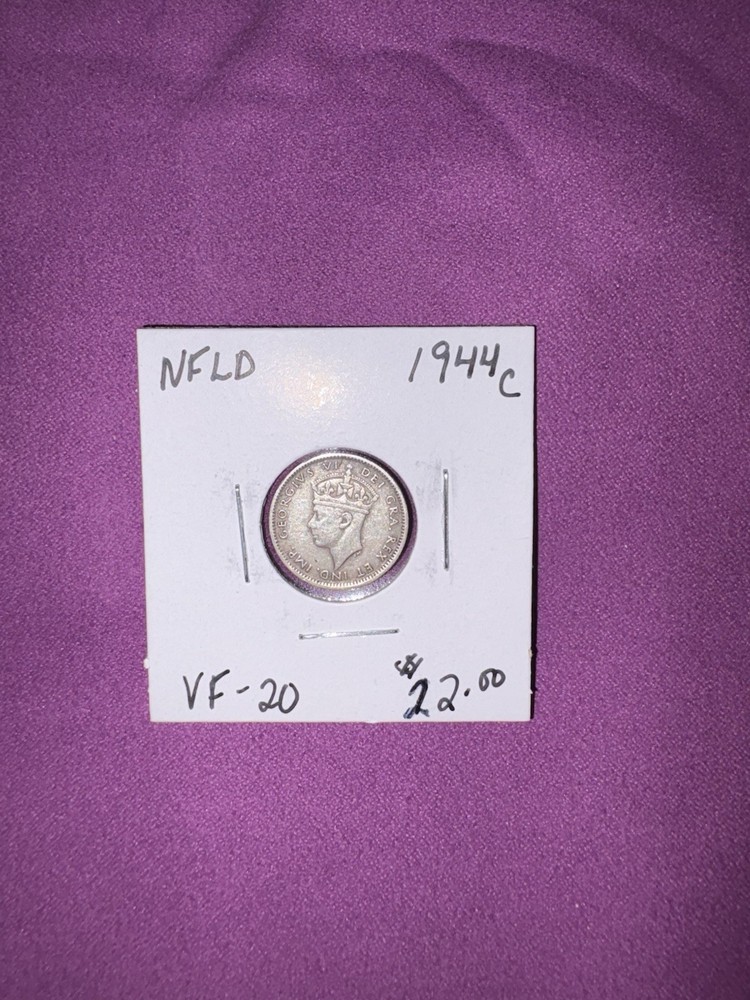 1944c nfld 10 cent silver coin