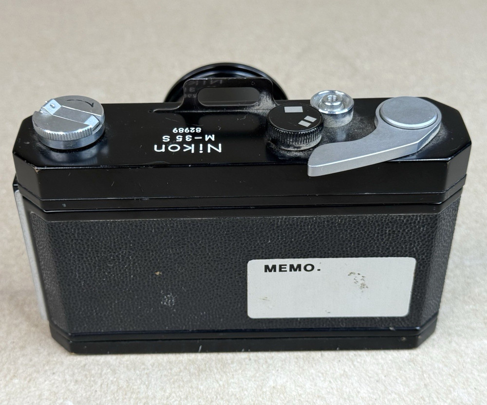 Nikon M-35S Microscope camera, 35mm dual format full & half-frame, w/tube-UNTEST