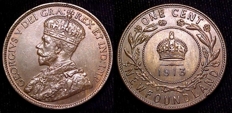NEWFOUNDLAND 1913 Large Cent Ch BN UNC