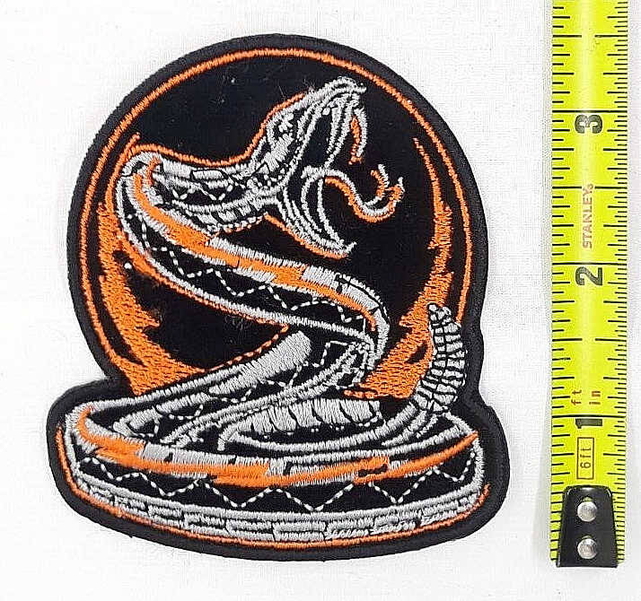 Coiled Rattlesnake Iron On Patch 3"X 3 1/2"