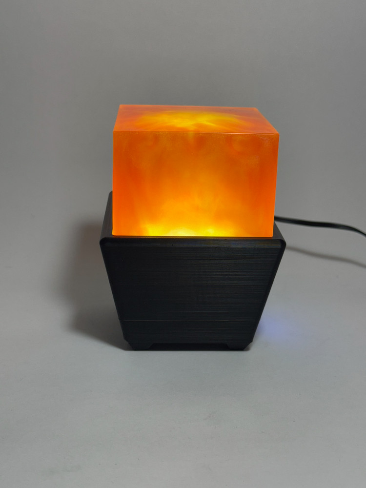 Resin Dimming Accent Bedside Light with Square Base