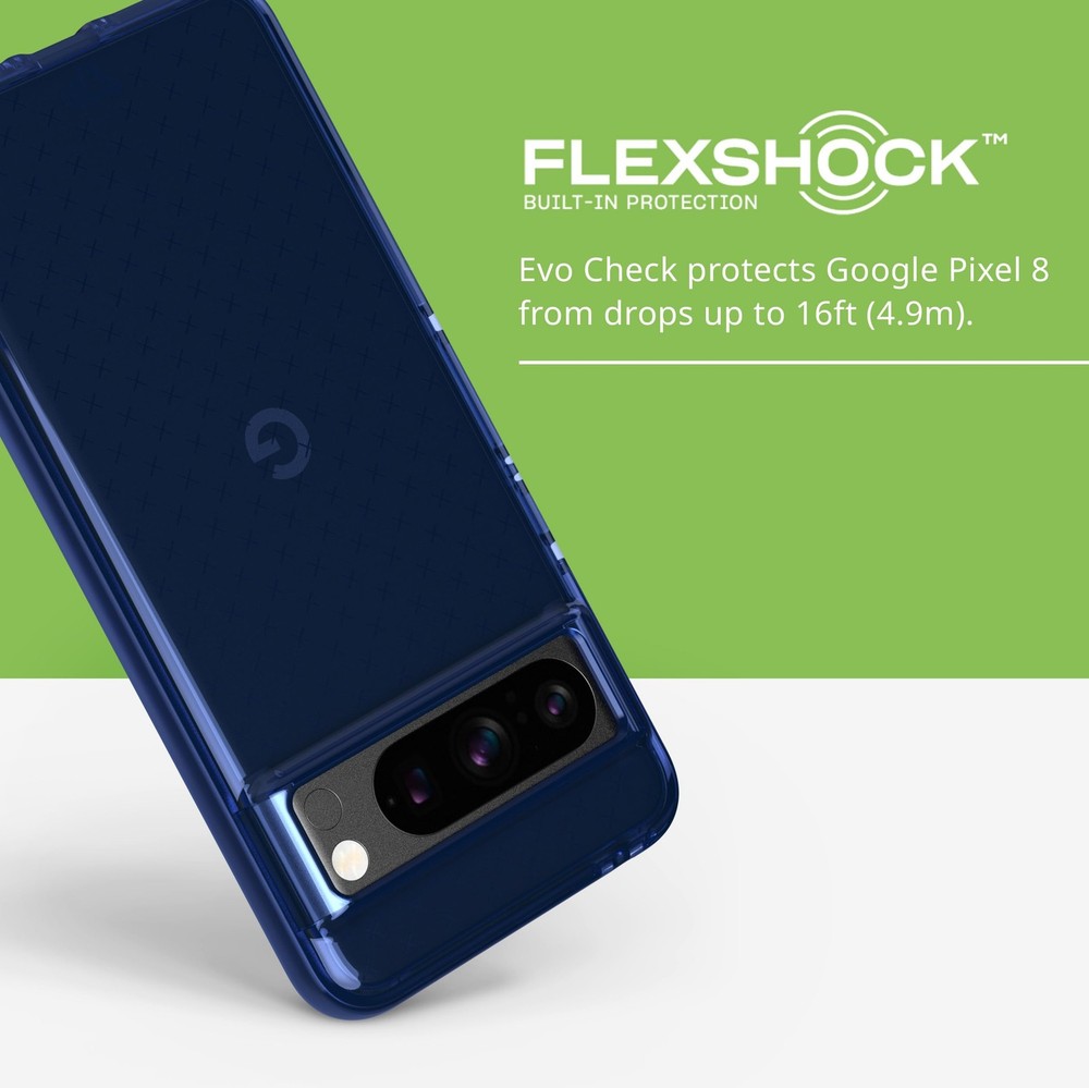 Tech21 Evo Check Impact Protection Case for Google Pixel 8 Pro Midnight Blue
