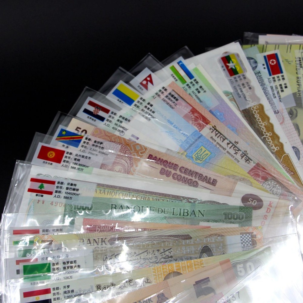 52 Pcs Different World Banknotes Paper Money Foreign UNC Study Collection Gift