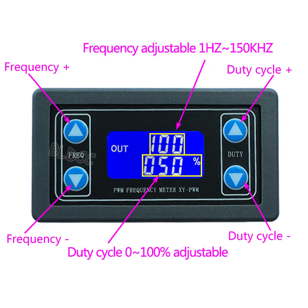 4X Signal Generator PWM Pulse Frequency Duty Cycle Module Adjustable Square Wave