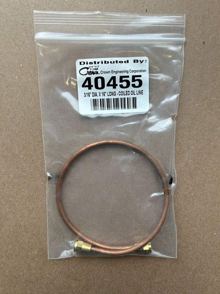 Crown 40455 3/16" DIA X 16" Long Coiled Oil Line