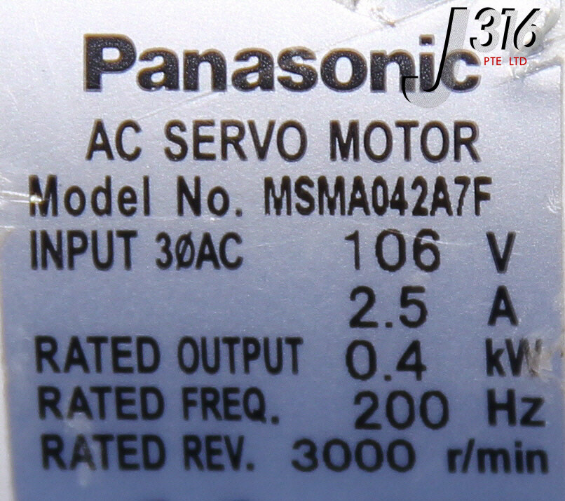 5726 PANASONIC AC SERVO MOTOR MSMA042A7F