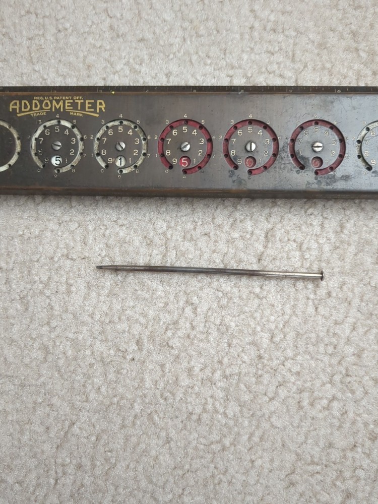 ADDOMETER Reliable Typewriter Adding Machine CO with Stylus