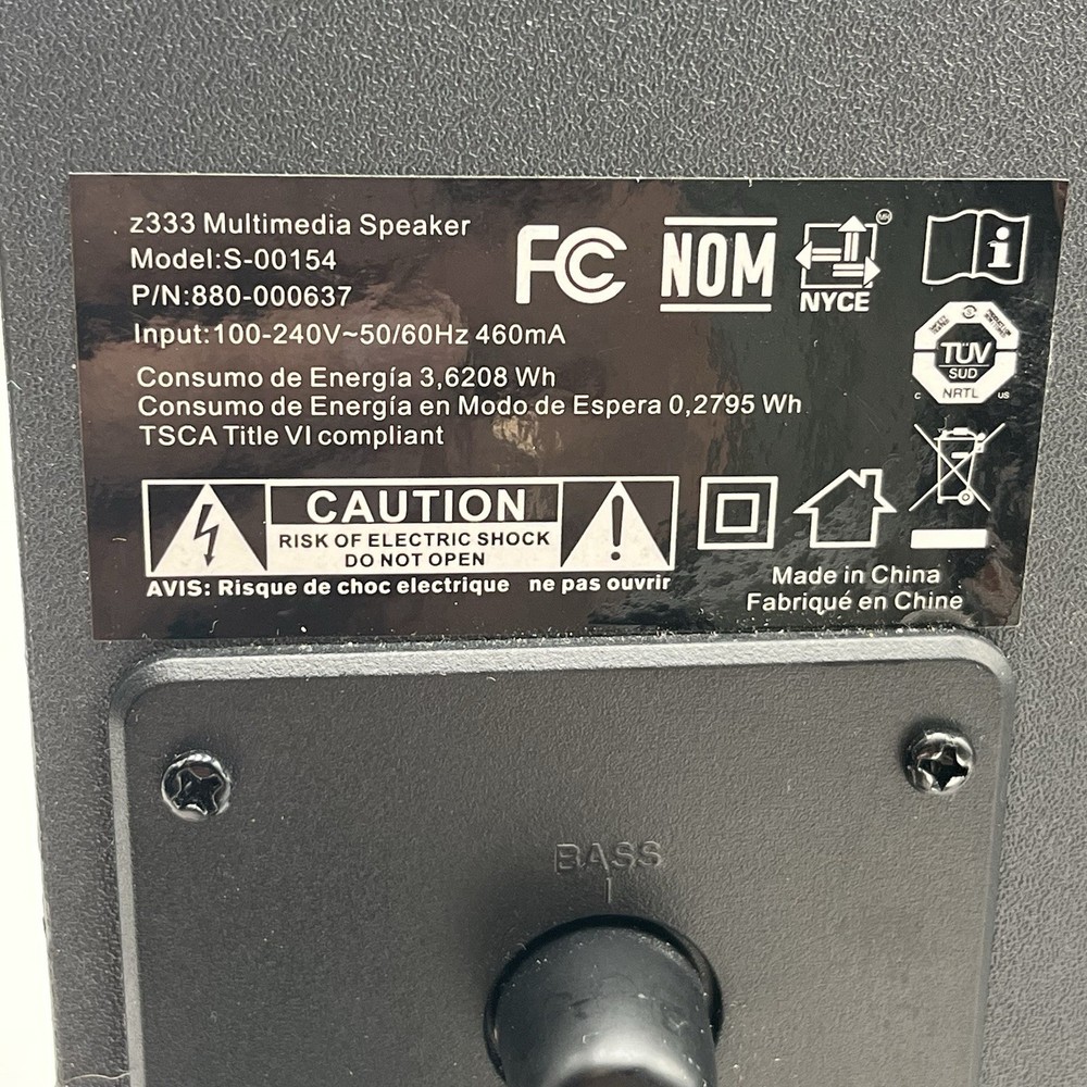 2.1 PC Studio Speaker System With Subwoofer 80W Logitech Tested