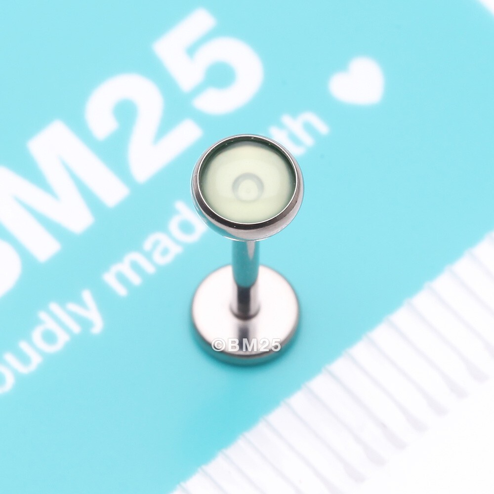 Implant Grade Titanium OneFit Threadless Bezel Stone Flat Back Labret