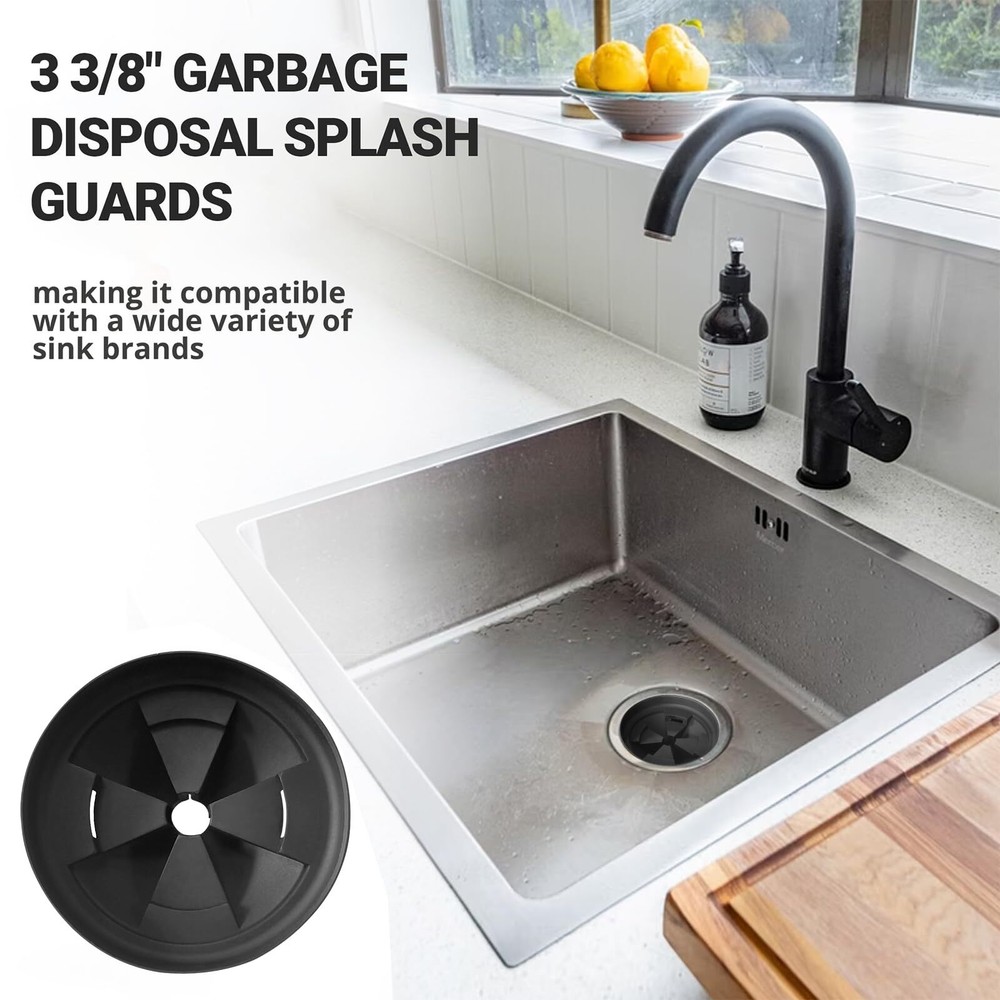 2-Pack Garbage Disposal Rubber Drain Insert - 3 3/8" Garbage Disposal Splash ...