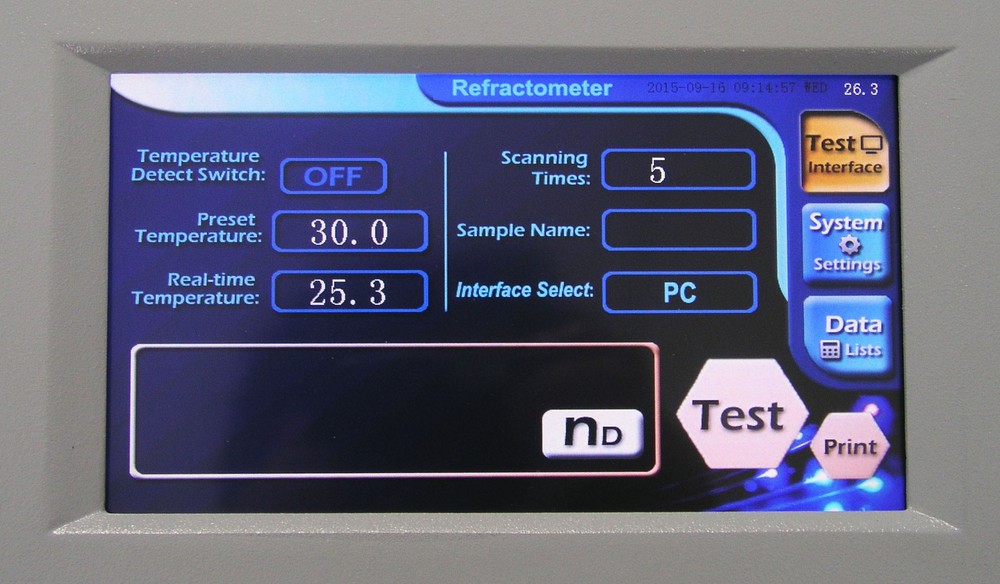 Azzota ® Automatic Digital Abbe Refractometer (Automatic design w/ Large LCD)
