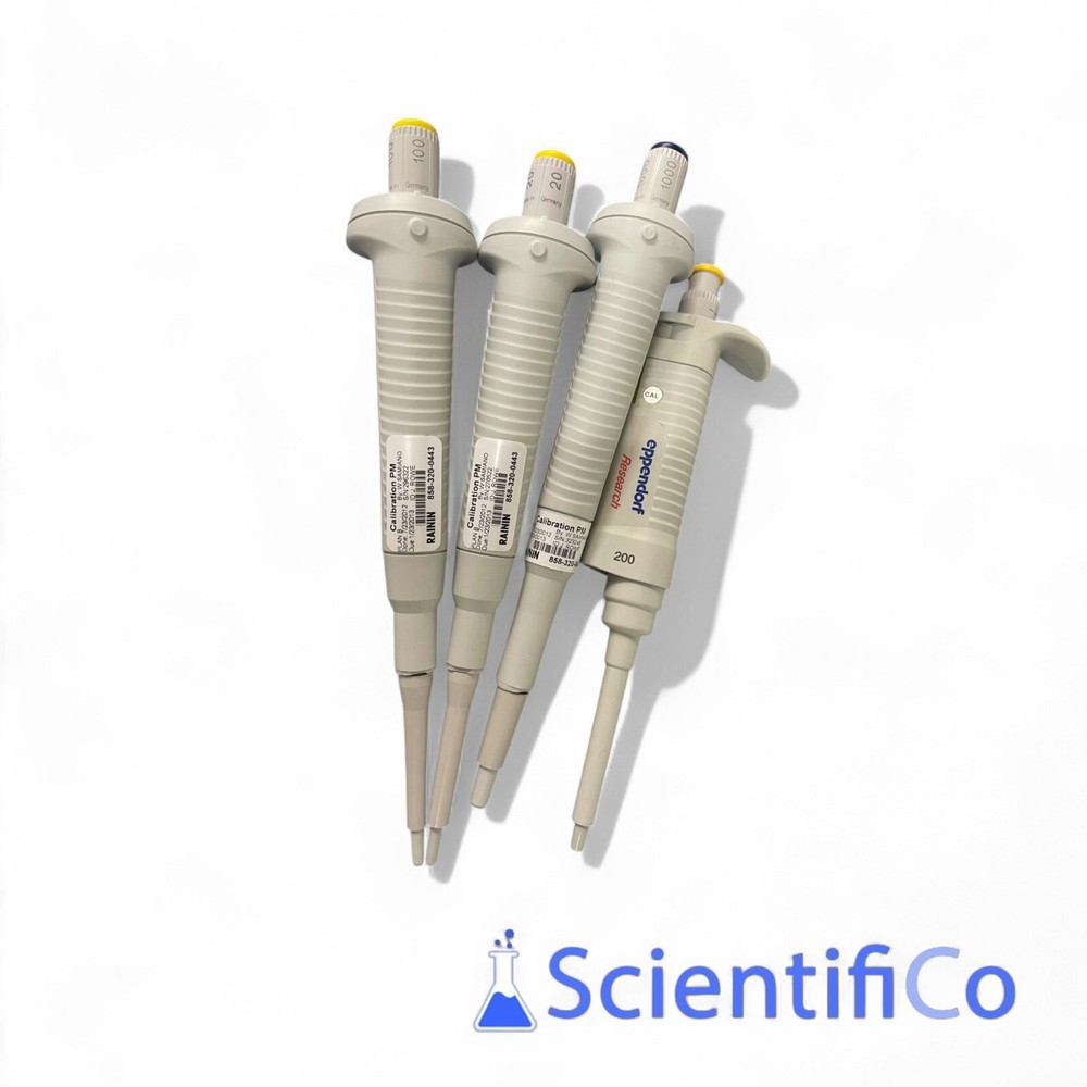 Lot of 7 Eppendorf Adjustable Pipettes Research Plus & Reference – Used, Unteste