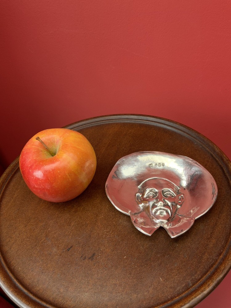 Hallmarked 1894 Antique Solid Silver Pin Dish Sampson Mordan Oliver Cromwell