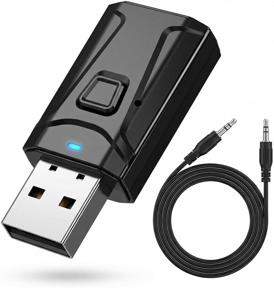 Bluetooth 5.0 Audio Transmitter Receiver 2-in-1 for TV PC Car