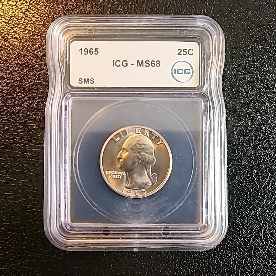 1965 ICG MS68 25C SHARP DETAILS BEAUTIFUL COIN