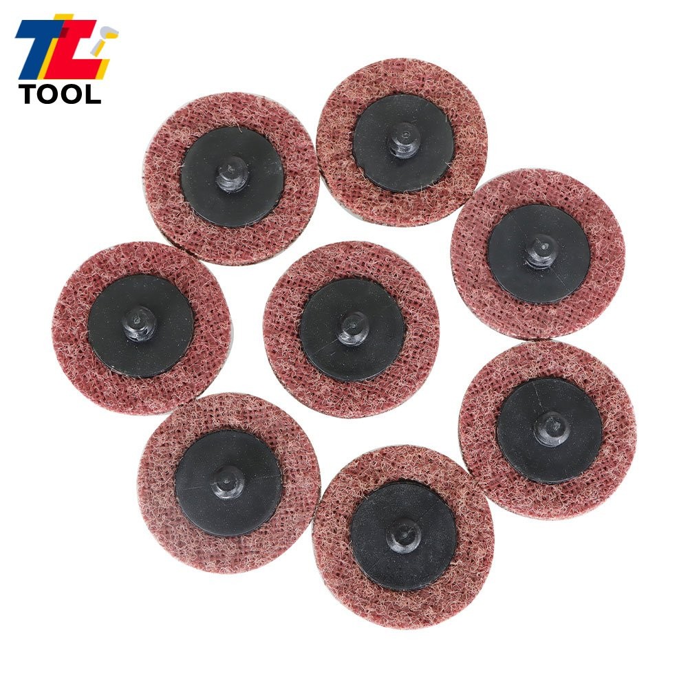50Pcs 2" Surface Conditioning Discs Roll Lock Die Grinder Sanding Pads