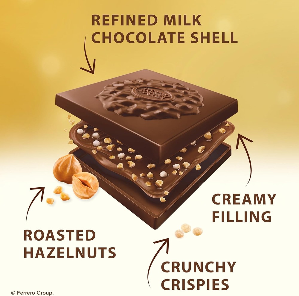 Premium Milk Hazelnut chocolate squares, Indivily