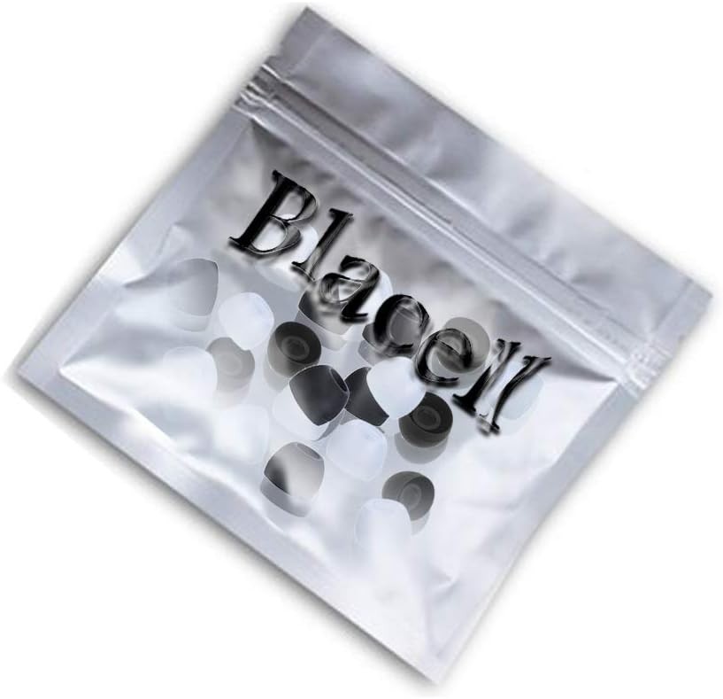 20 Pcs Medium Silicone Earbud Cap Tip Cover Black, White, black,white