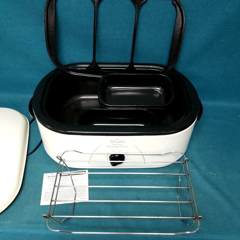 Rival Select 18 Qt Roaster Oven w Buffet Servers + Insert Extras w Lid in Box