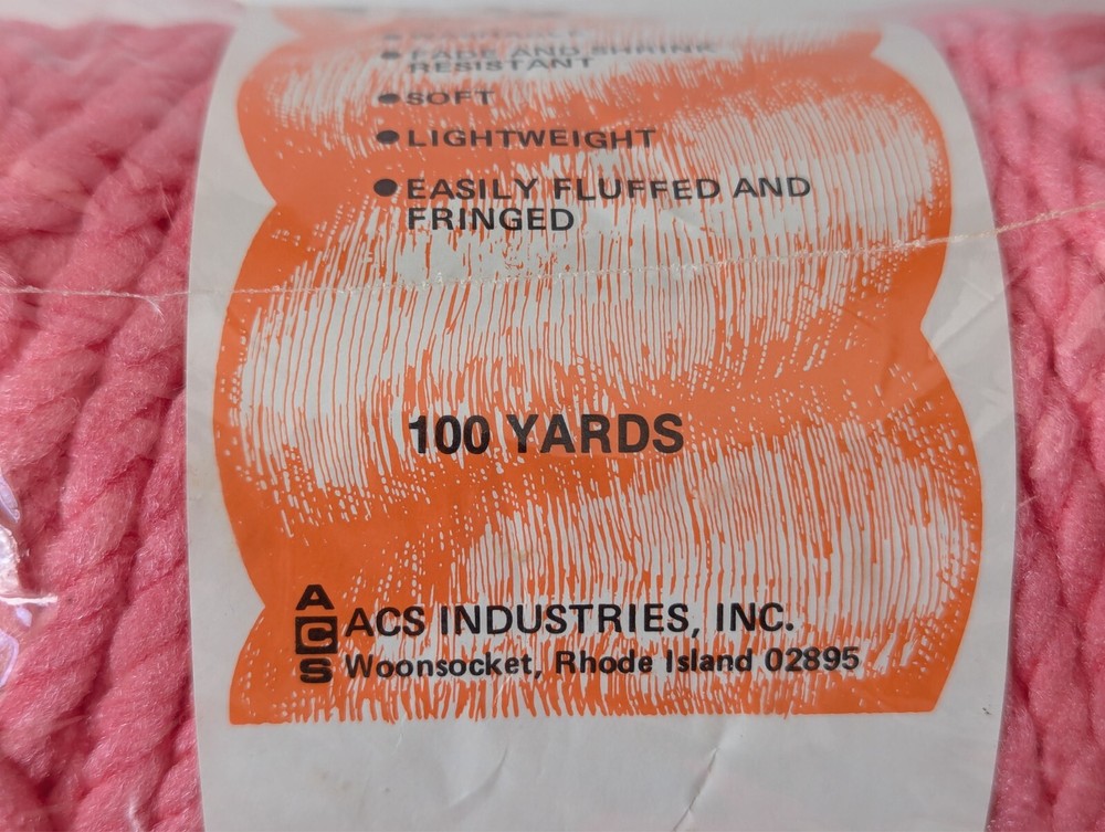 ACS Industries 6mm PINK Poly-olefin TWISTED Macrame Cord