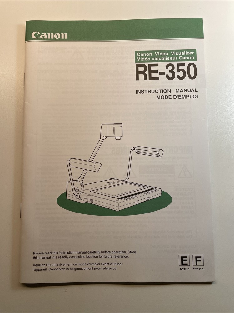 Canon RE-350 instruction manual