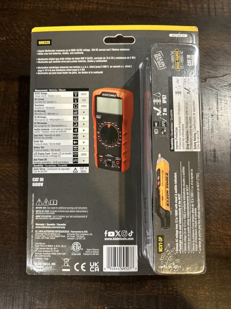 NEW Klein Tools MM320 Electrical Test Kit
