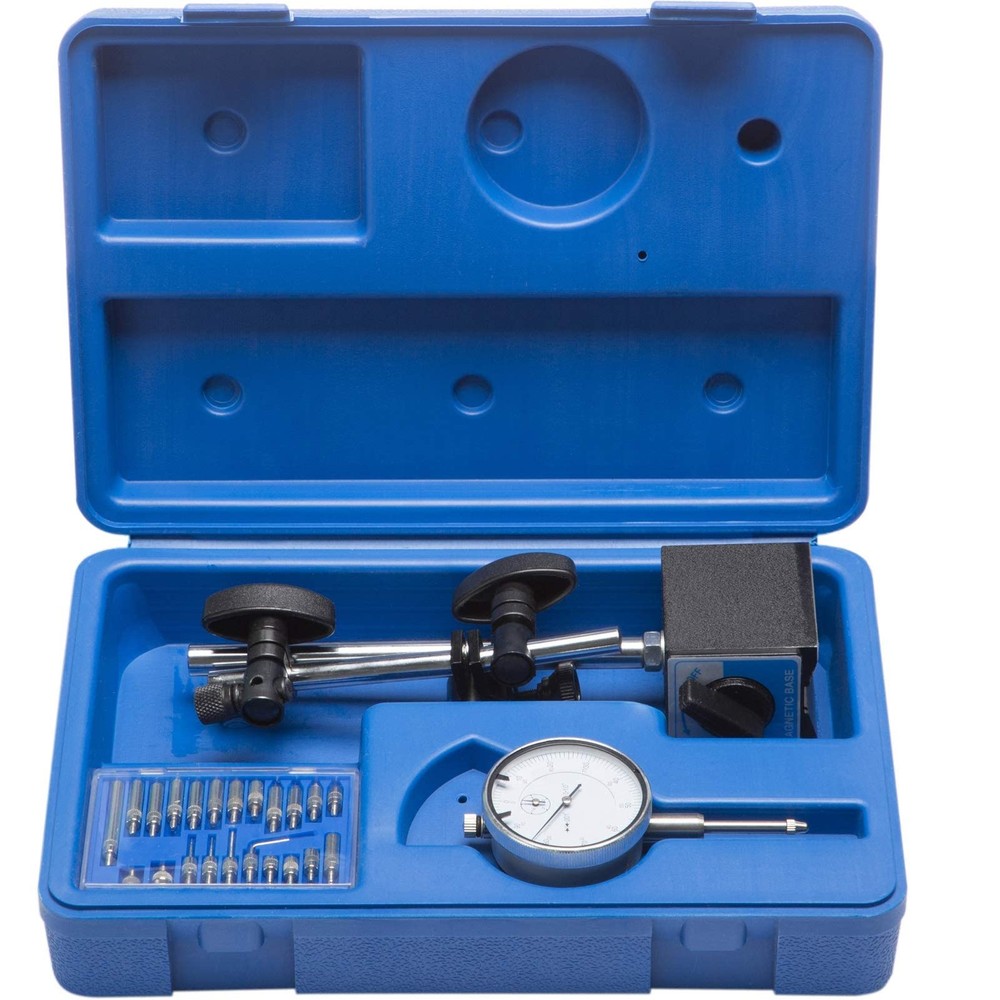 Dial Indicator with Magnetic Base Holder Differential Backlash Silver