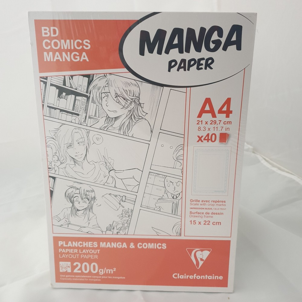Clairefontaine Manga BD Comic Pad A4 40 Sheets
