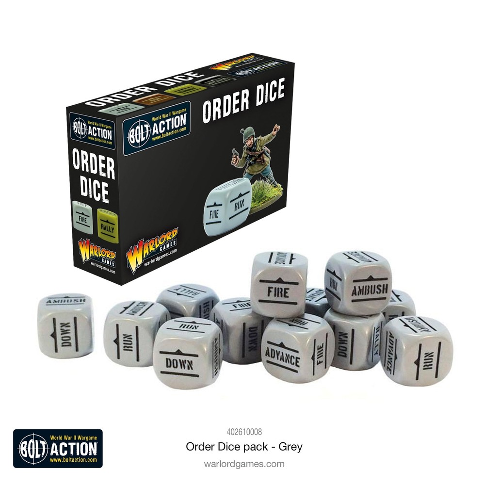 Bolt Action: Orders Dice pack - Grey by Warlord Games