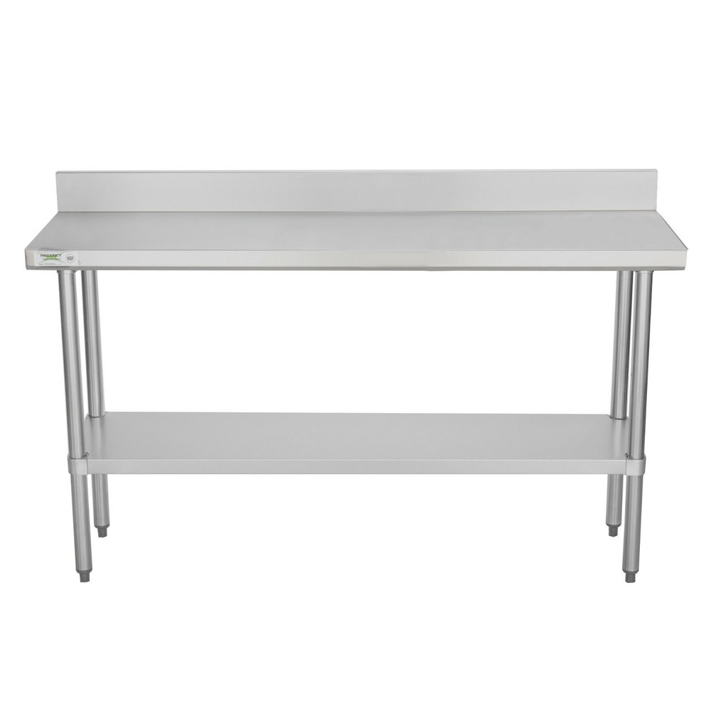 18" x 60" Stainless Steel NSF Commercial Kitchen Work Table with 4 Backsplash