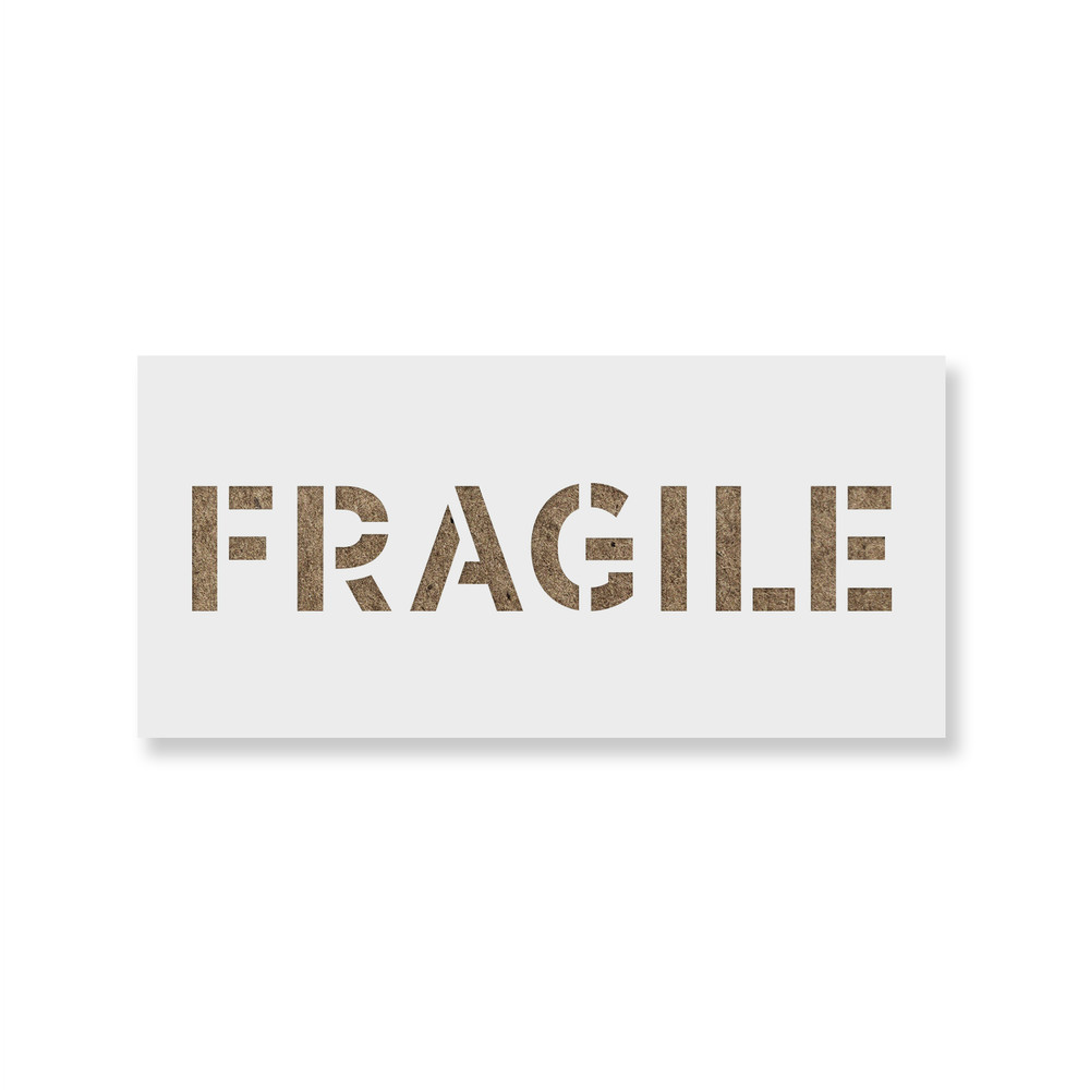 Fragile Word Stencil - Durable & Reusable Mylar Stencils