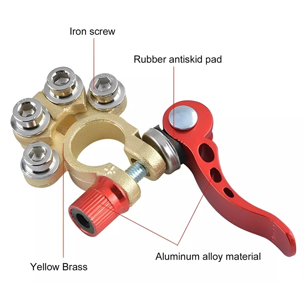 (2Pcs) Car Battery Terminal Connector Clamp Quick Release Adjust Disconnect Tool
