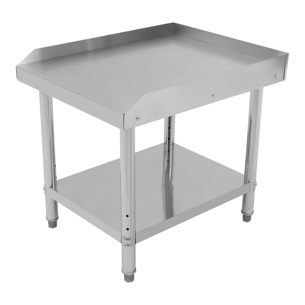 Adjustable Work Table Commercial Stainless Steel Prep Table Kitchen w/Backsplash